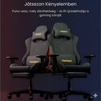 Gamer szék R1, Lábtartóval, állítható háttámlával