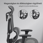 Prémium ergonomikus irodai szék C7-Air, Hálós – adaptív deréktámasz, állítható fejtámla és kartámasz, hosszú távú ülőmunkához