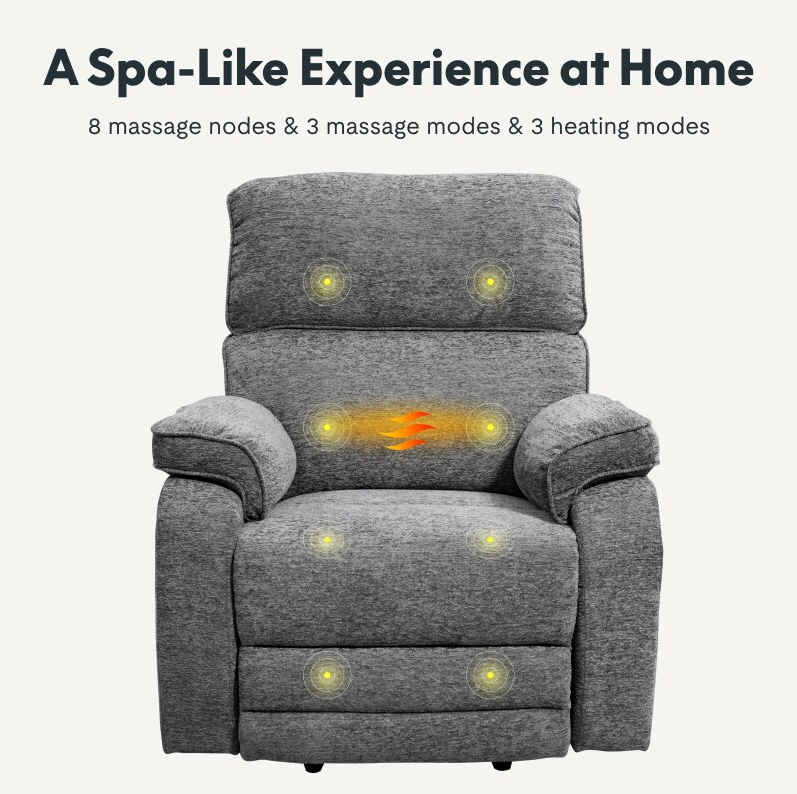 XL4 Prémium Motoros Relax Fotel Felállást Segítő Funkcióval, Masszázzsal és Fűtéssel