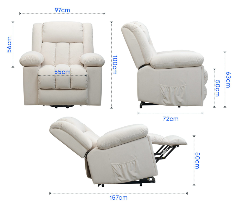 XL7 Prémium Elektromos Masszázsfotel és Dönthető Relax Fotel
