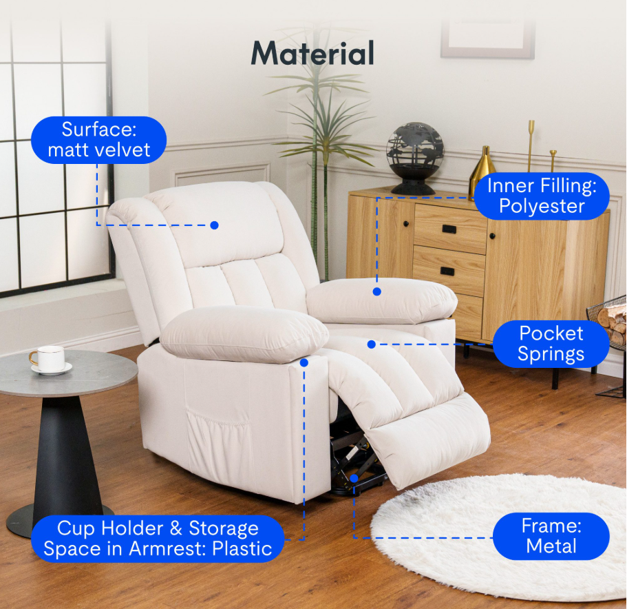 XL7 Prémium Elektromos Masszázsfotel és Dönthető Relax Fotel
