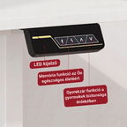 Elektromos állítható magasságú íróasztal, FQ1, számítógépasztal akasztóval és memóriafunkcióval irodába és otthonra