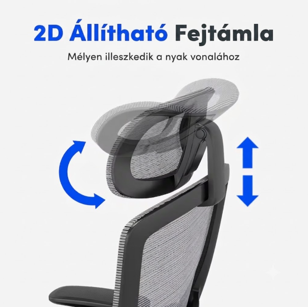Ergonomikus irodai szék BS2, S-Alakú Kialakítás & Dupla Háttámla
