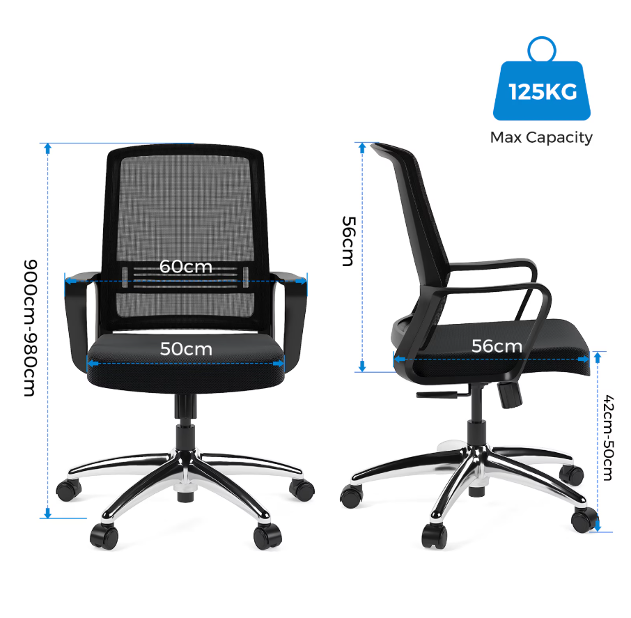 Ergonomikus irodai szék OC51, Hát-, gerinc- és deréktámasz, hintafunkcióval