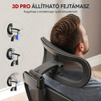 OC3-Pro Cloud Ergonomikus Irodai Szék, Magas háttámla, 8 szintű deréktámasz és Habszivacs ülőpárna