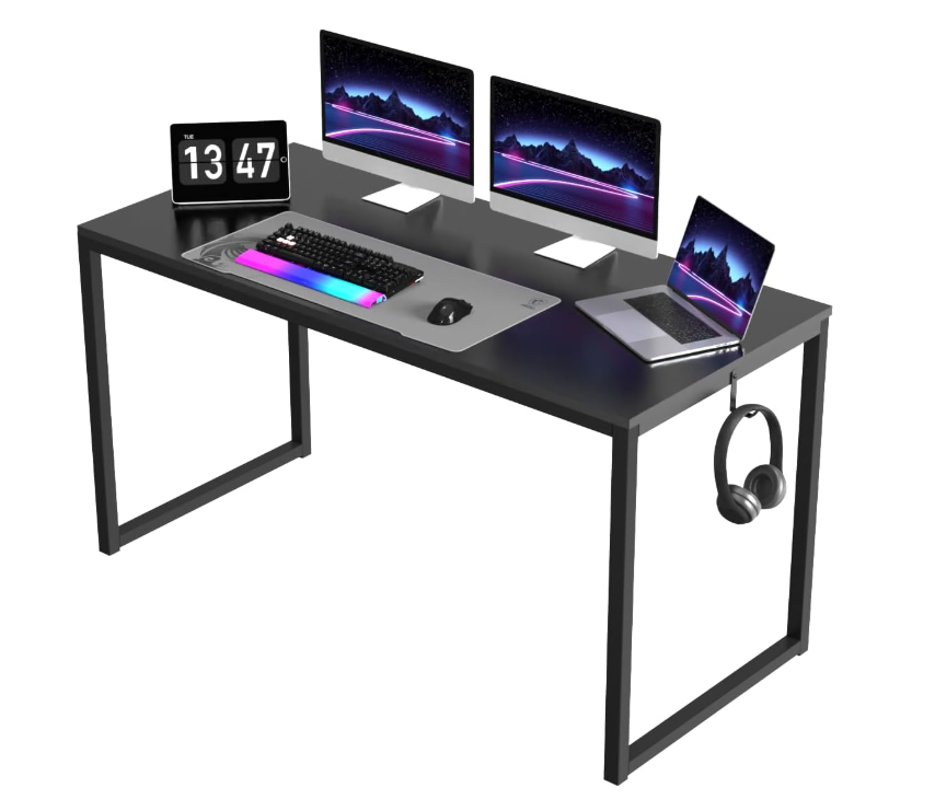 FD1-5542 Ergonómikus Számítógép- és Gaming Asztal Fejhallgató Tartóval (140 x 60 x 75 cm)