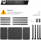 FD1-5542 Ergonómikus Számítógép- és Gaming Asztal Fejhallgató Tartóval (140 x 60 x 75 cm)