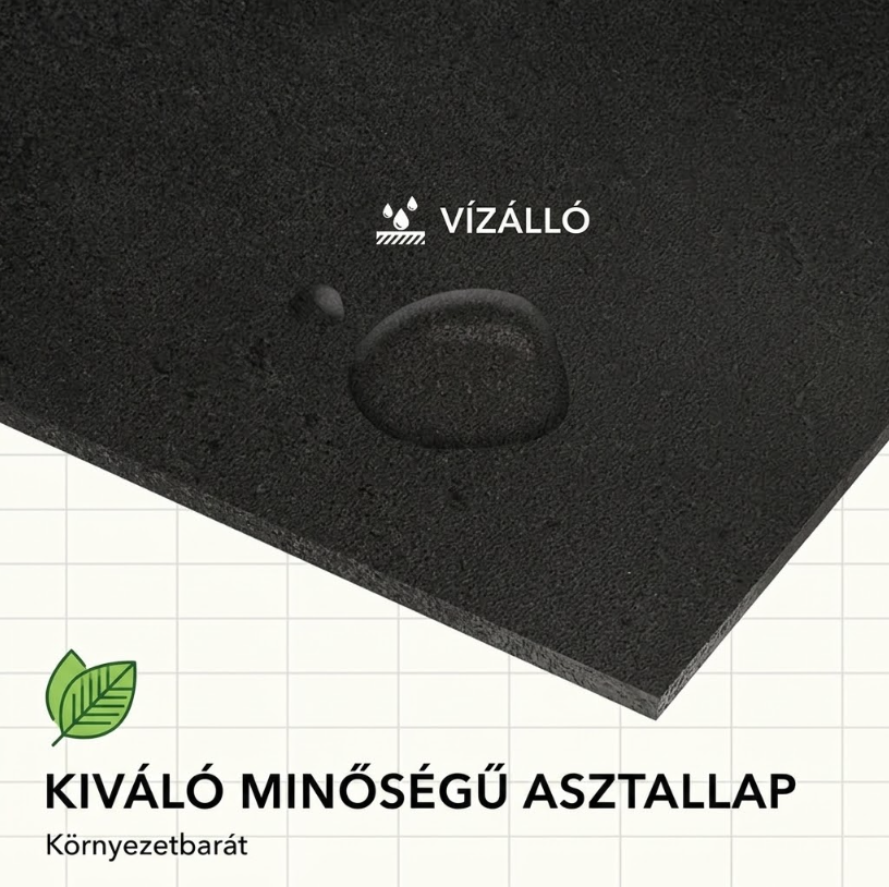 FD7 Számítógépasztal 140/160 x 60 x 75 cm, PC Asztal Fiókokkal és Tároló Polcokkal, Íróasztal Irodába és Nappaliba