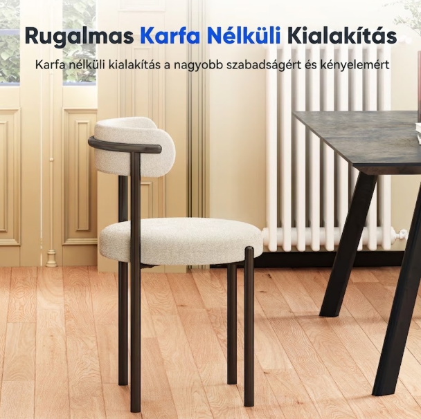 Minimalista modern karfátlan étkezőszékek, 4 darabos szett, többfunkciós(DC3)