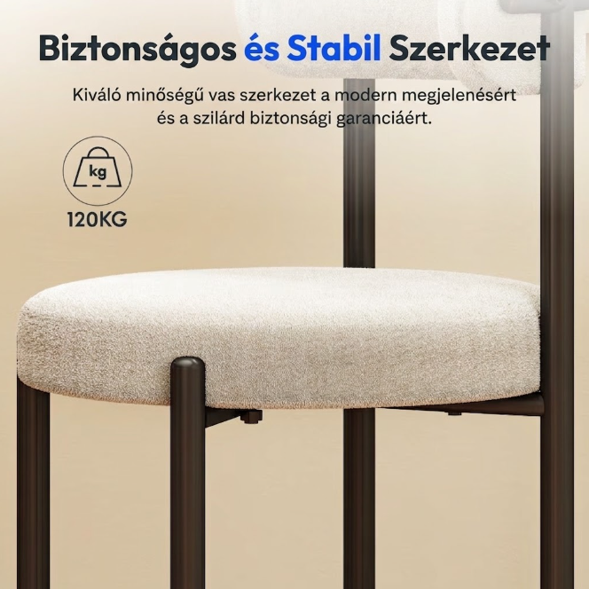 Minimalista modern karfátlan étkezőszékek, 4 darabos szett, többfunkciós(DC3)