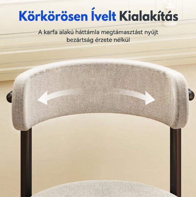 Minimalista modern karfátlan étkezőszékek, 4 darabos szett, többfunkciós(DC3)