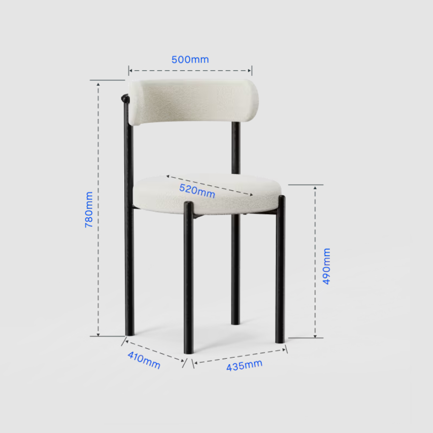 Minimalista modern karfátlan étkezőszékek, 4 darabos szett, többfunkciós(DC3)