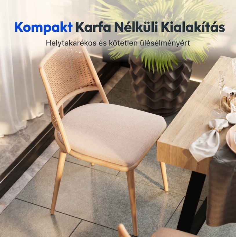 BohoChic-DC5 étkezőszék szett 4 db – Friss kültéri és beltéri dekoráció