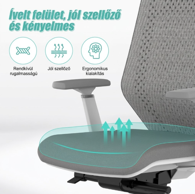 Ergonomikus Irodai Szék BS11, Állítható Magasságú Irodai Szék, Ergonomikus Szék Maximális Kényelemmel