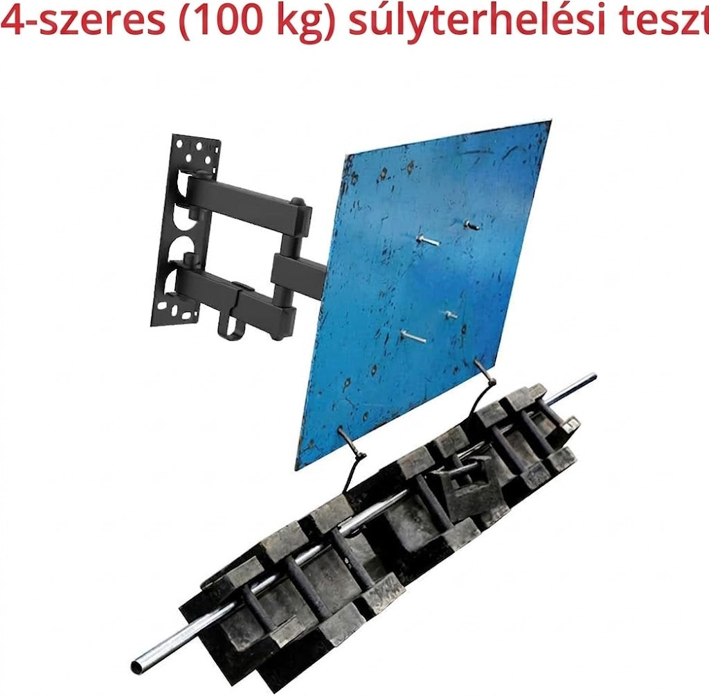 TV fali tartó, 13"-42"-os (33–107 cm) LED/LCD/plazma TV-khez, dönthető és forgatható