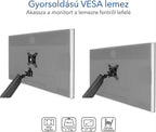 Állítható monitortartó S8D – csuklós kar, 17"-32" monitorhoz, VESA, 2-9 kg