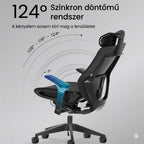 Ergonomikus irodai szék BS12 Pro, Lélegző szövet kárpit, hosszú üléshez tervezve