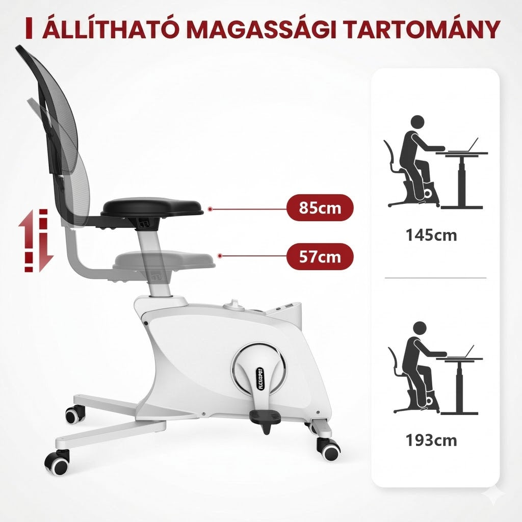 Sit2Go 2-in-1 fitnesz-szék, otthoni edzőkerékpár