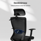 Ergonomikus irodai szék BS3 – állítható háttámla és kartámasz, hosszú távú ülőmunkához