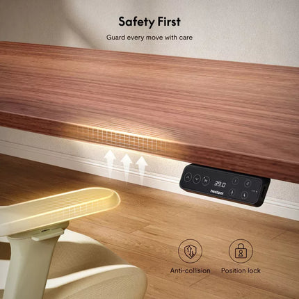 Elektromos Íróasztal Láb E7 Pro, 63.5-128.5cm Állítható, Kétmotoros, 160 kg Teherbírás, LED érintőképernyő, 4 memóriahely, USB töltőport