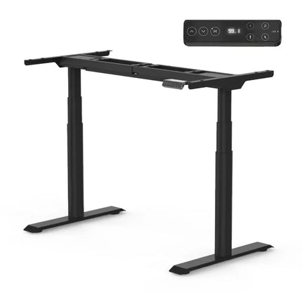 Elektromos Íróasztal ovális Láb E8, 60-125cm Állítható, Kétmotoros, 125 kg Teherbírás, LED érintőképernyő, 4 memóriahely, USB töltőport