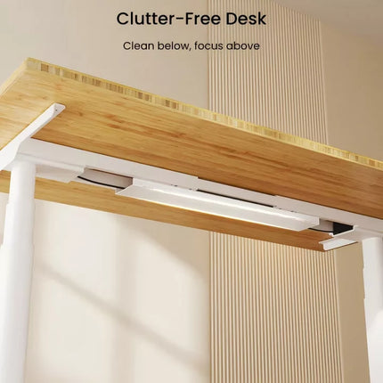 Elektromos Íróasztal ovális Láb E8, 60-125cm Állítható, Kétmotoros, 125 kg Teherbírás, LED érintőképernyő, 4 memóriahely, USB töltőport