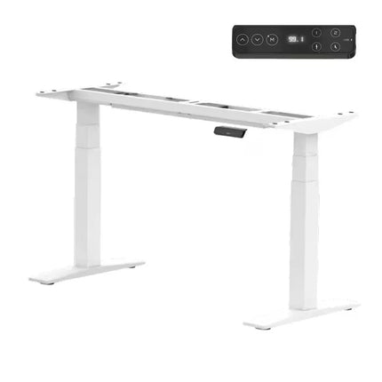 Elektromos Íróasztal Láb E9, dupla kefenélküli motor, 180kg Teherbírás, 63.5-128.5cm Állítható, LED érintőképernyő, 4 memóriahely, USB töltőport
