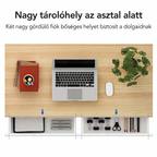 Elektromosan állítható magasságú íróasztal EHD sorozat, 75-125 cm állítható magasság, 40 kg teherbírás, USB porttal, Fiókos