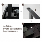 Elektromosan állítható magasságú íróasztal EHD sorozat, 75-125 cm állítható magasság, 40 kg teherbírás, USB porttal, Fiókos