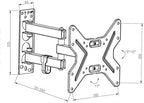 TV fali tartó, 13"-42"-os (33–107 cm) LED/LCD/plazma TV-khez, dönthető és forgatható