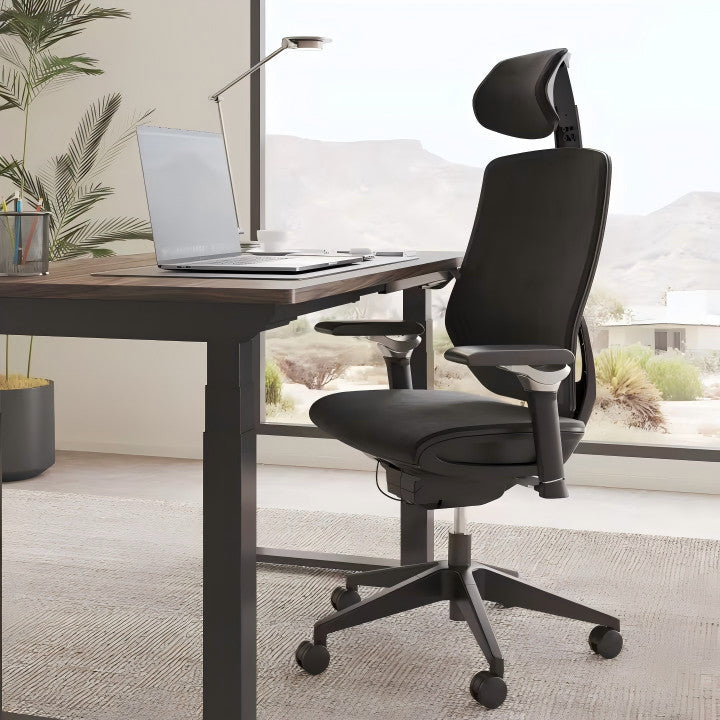 Ergonomikus irodai szék BS12 Pro – Lélegző szövet kárpit, hosszú üléshez tervezve