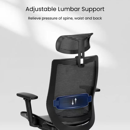 Ergonomikus teljes hálós irodai szék BS4, Állítható Fejtámlával és 3D Kartámasszal