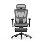 Prémium ergonomikus irodai szék C7-Air-Pro, Hálós ülőfelület kihúzható lábtartóval – adaptív deréktámasz, állítható fejtámla és kartámasz, hosszú távú ülőmunkához