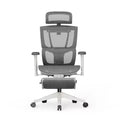 Prémium ergonomikus irodai szék C7-Air-Pro, Hálós ülőfelület kihúzható lábtartóval – adaptív deréktámasz, állítható fejtámla és kartámasz, hosszú távú ülőmunkához