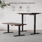 Elektromos Íróasztal Láb E5, 60-125cm Állítható, Kétmotoros, 120 kg Teherbírás, Memóriagombokkal