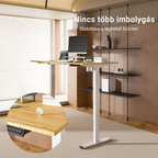 Elektromos Íróasztal Láb E5, 60-125cm Állítható, Kétmotoros, 120 kg Teherbírás, Memóriagombokkal