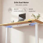 Prémium Elektromos Íróasztal Láb E7H , 68-133cm Állítható, Kétmotoros, 125 kg Teherbírás, LED érintőképernyő, 4 memóriahely, USB töltőport
