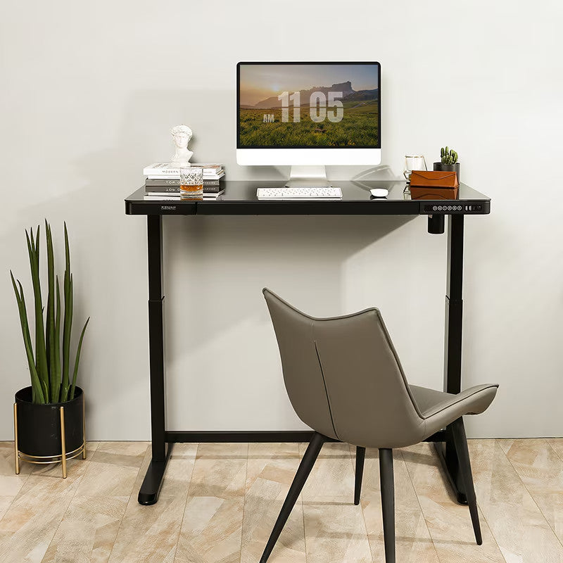 Comhar All-in-One elektromos állítható íróasztal fiókkal, 120x60cm USB-töltővel és memória panellel