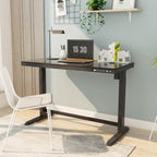 Comhar All-in-One elektromos állítható íróasztal fiókkal, 120x60cm USB-töltővel és memória panellel