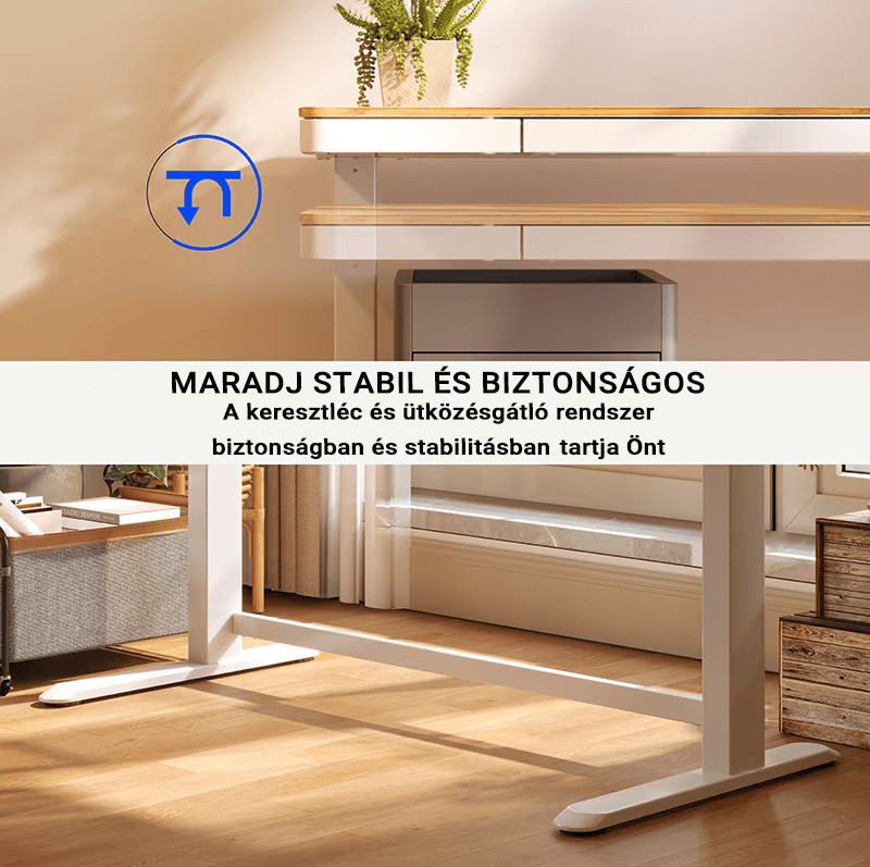 Comhar All-in-One elektromos állítható íróasztal Q8, fiókkal, dupla motor, vezeték