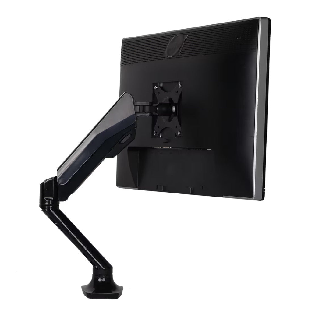 Állítható Monitor Kar F6, Egy monitorhoz, 30″-ig, VESA 75×75 / 100×100, Magasság-, Döntés- és Forgatásállítással, Asztali Rögzítéssel