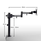 Állítható monitortartó állvány M21, egykaros, 10"-27"-os monitorokhoz, 10 kg teherbírás