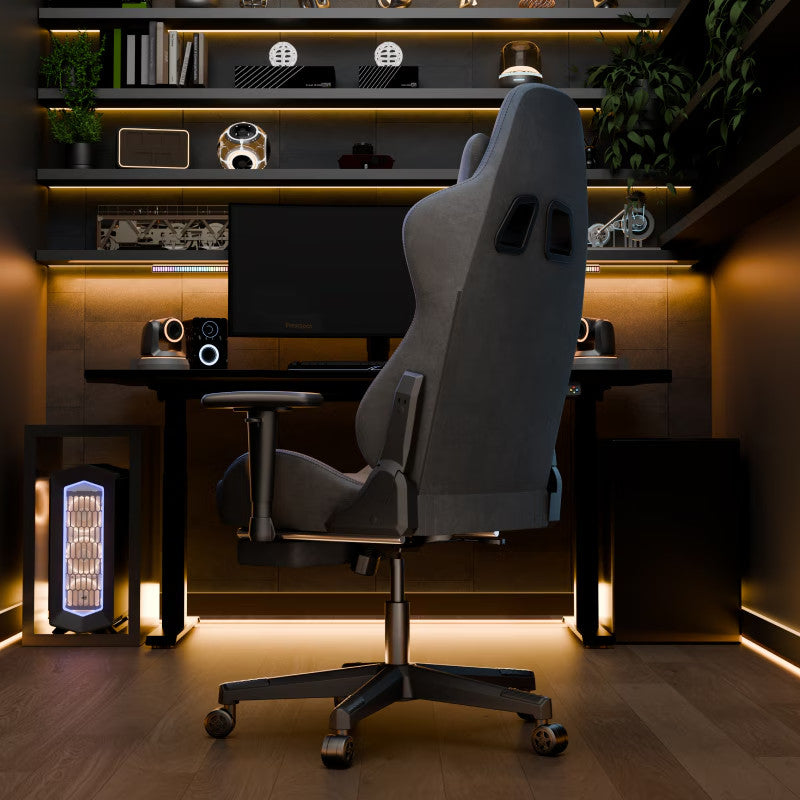 Gamer szék R1, lábtartóval, állítható háttámlával