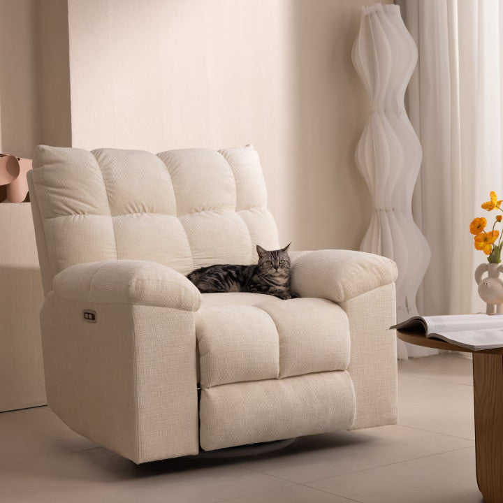 Waffle forgatható és hintáztatható elektromos relax-fotel