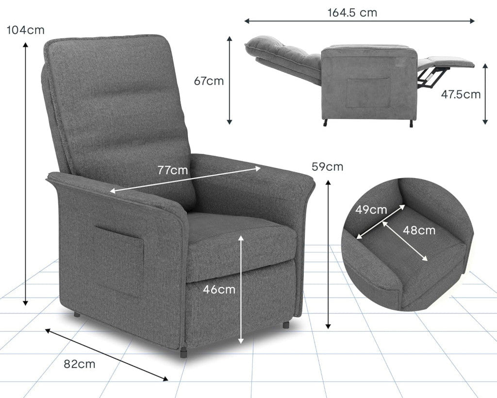 Elektromos relaxfotel X1 – állítható háttámlával