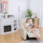 Elektromos Állítható relaxfotel X2, bőr– széles kartámasszal, USB-csatlakozóval