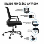 Ergonomikus irodai szék OC51, Hát-, gerinc- és deréktámasz, hintafunkcióval