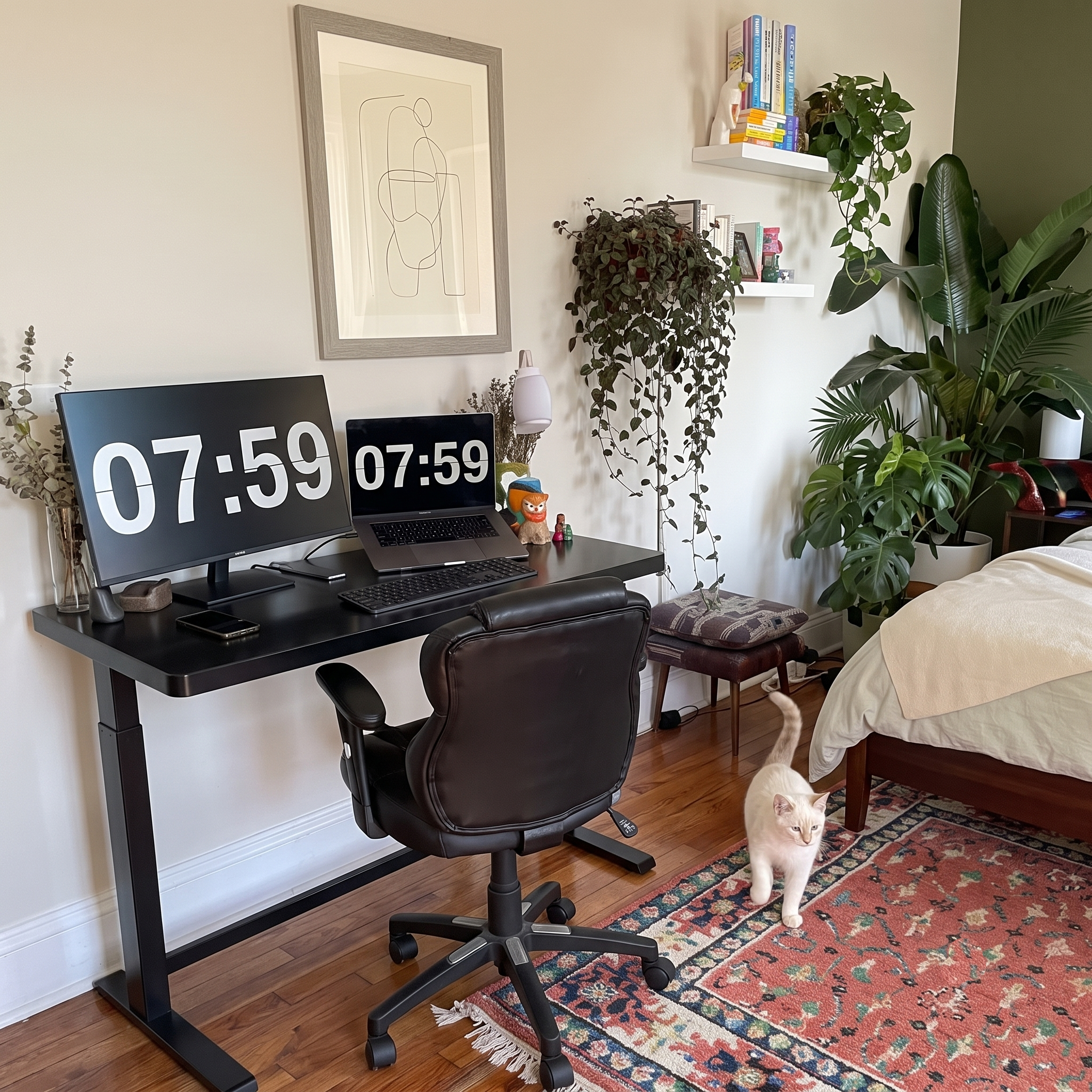 Comhar All-in-One elektromos állítható íróasztal fiókkal EW8, 120x60cm USB-töltővel és memória panellel