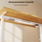 Elektromos Íróasztal ovális Láb E8, 60-125cm Állítható, Kétmotoros, 125 kg Teherbírás, LED érintőképernyő, 4 memóriahely, USB töltőport