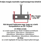 TV mennyezeti konzol 32-65 col | CM2 | 60kg